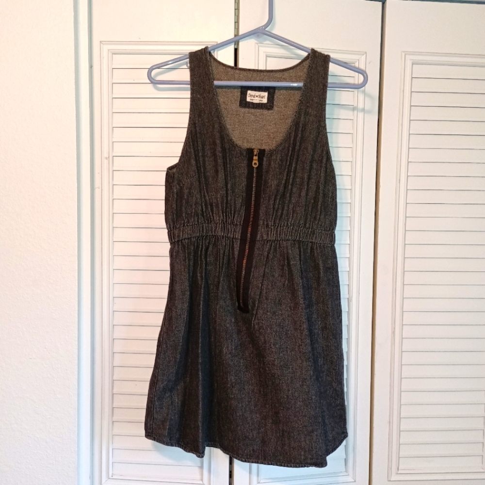 Dark gray denim minu dress